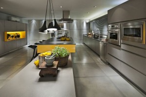 High tech kitchen cabinetry